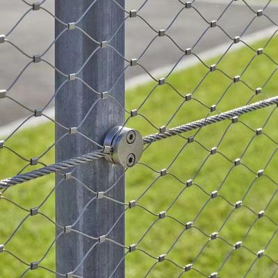 गाँठदार प्रकार का हाथ से बुना स्टेनलेस स्टील रस्सी जाल, SS304/316 सामग्री के साथ, 1.5mm/2mm/2.5mm तार व्यास और 25*25mm/30*30mm/50*50mm जाल छिद्र