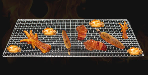 304 स्टेनलेस स्टील BBQ ग्रिल जाल 165-550 मिमी गोल उच्च तापमान प्रतिरोधी
