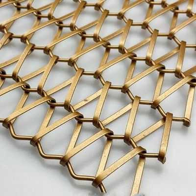 डच बुनाई सजावटी सोना स्टेनलेस स्टील बार सजावटी धातु पर्दा