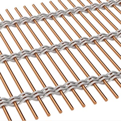 कार्यालय भवनों के लिए अनुकूलित सजावटी लचीला स्टेनलेस स्टील वास्तुकला जाल