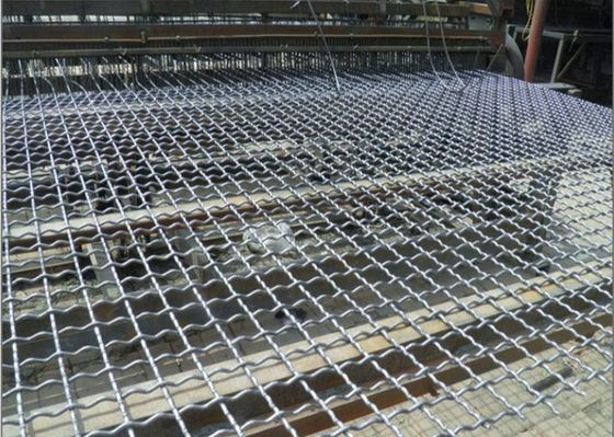 खनन स्क्रीन के लिए स्टेनलेस स्टील 304 लॉक क्रिमटेड बुना तार जाल