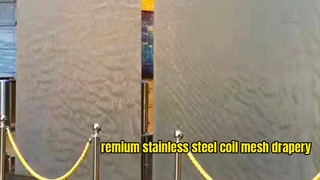 स्टेनलेस स्टील जल पर्दा धातु जाल कुंडल चिलमन
