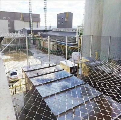 स्टेनलेस स्टील रस्सी जाल के साथ हीरे छेद के आकार यूवी प्रतिरोधी और 10 साल की वारंटी चिड़ियाघर बाड़ और एवियरी के लिए