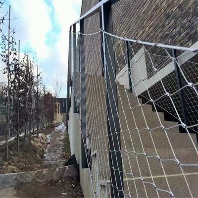 सुरक्षा नेटिंग के लिए डायमंड होल के साथ लचीला और टिकाऊ 304 स्टेनलेस स्टील केबल मेश