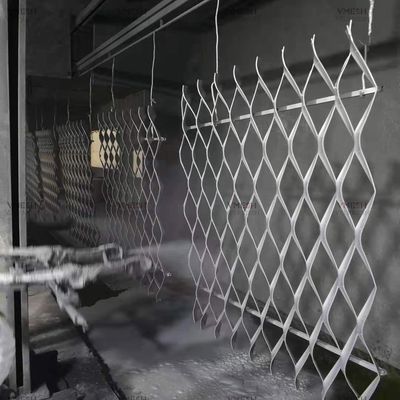 सजावटी जाल के लिए गैल्वेनाइज्ड डायमंड पैटर्न विस्तारित धातु स्क्रीन
