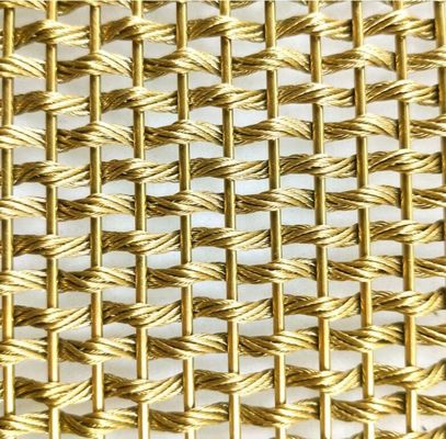 सजावटी स्टेनलेस स्टील क्लैडिंग धातु मुखौटा पैनल बुना तार जाल