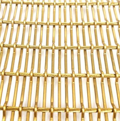 सजावटी स्टेनलेस स्टील क्लैडिंग धातु मुखौटा पैनल बुना तार जाल