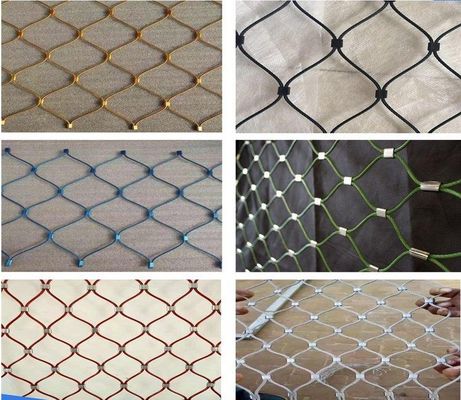 चिड़ियाघर एवियरी सजावट के लिए स्टेनलेस स्टील रोप मेश 20x20mm 304/316