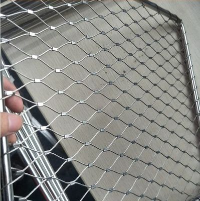 सीढ़ी रेलिंग के लिए 316 स्टेनलेस स्टील रस्सी तार जाल 100x100mm