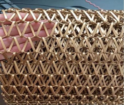 होटल के लिए रंगीन एल्यूमिनियम सजावट वास्तुकला बुना चेन लिंक जाल परदा