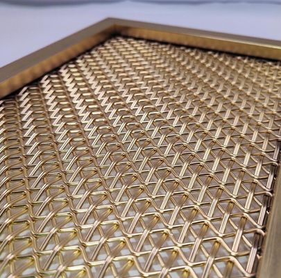 सजावटी ब्रश स्टेनलेस स्टील वास्तुकला बुना जाल स्क्रीन सजावट कमरे पर्दे के लिए