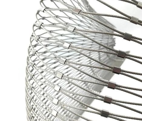 डायमंड फ्लेक्सिबल स्टेनलेस स्टील वायर रस्सी केबल मेष चिड़ियाघर मेष