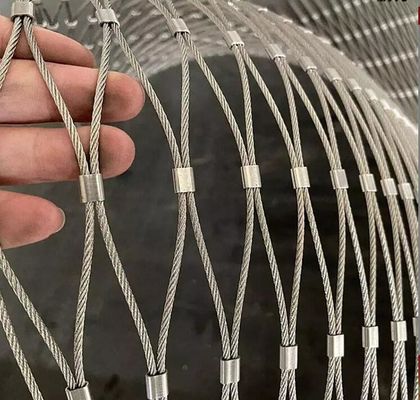 अनुकूलित चांदी स्टेनलेस स्टील रस्सी जाल पुनर्नवीनीकरण रखरखाव निः शुल्क वास्तु संरक्षण के लिए