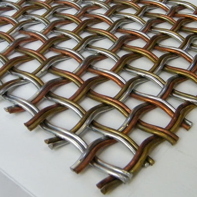 कैबिनेट दरवाजे के लिए स्टेनलेस स्टील बुना धातु जाल सजावटी तार ग्रिल्स