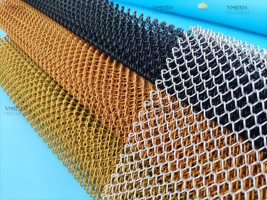 स्टेनलेस स्टील आर्किटेक्चरल क्रिम्प्ड वायर मेश 12x12mm छेद का आकार