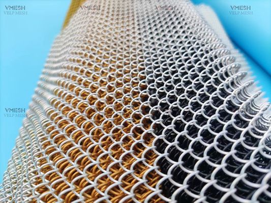 सजावटी एल्यूमिनियम चेन लिंक पर्दा स्क्रीन 1.2mm-2mm तार