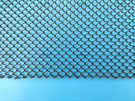 सजावटी एल्यूमिनियम चेन लिंक पर्दा स्क्रीन 1.2mm-2mm तार