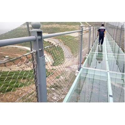 सुरक्षा बाड़ लगाने के लिए 30*30 मिमी लचीला मजबूत स्टेनलेस स्टील रस्सी जाल