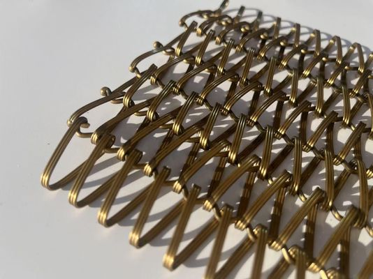 सजावटी तार ग्रिल्स वास्तुकला फ्लैट तार जाल Crimped बुना तार जाल