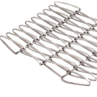 पाउडर कोटिंग एल्यूमीनियम स्टेनलेस स्टील crimped बुना हुआ तार जाल सजावटी तार ग्रिल्स