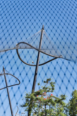 लचीला केबल नेटिंग स्टेनलेस स्टील तार रस्सी जाल बलस्ट्रेड नेट रेलिंग सुरक्षात्मक रस्सी जाल