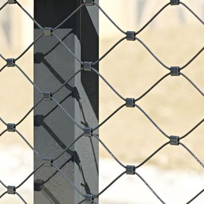 2 मिमी उच्च शक्ति बुनी हुई लचीली स्टेनलेस स्टील तार केबल मेष