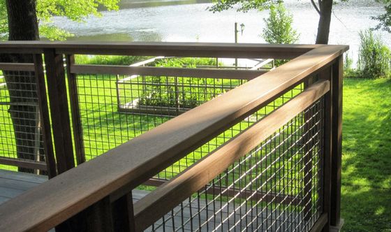 Custom Architectural Metal Mesh Manufacturer Decorative Woven Design Stair Balustrade Metal Mesh