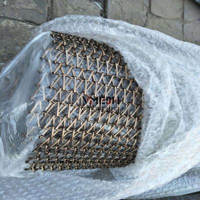 पाउडर कोटिंग एल्यूमीनियम स्टेनलेस स्टील crimped बुना हुआ तार जाल सजावटी तार ग्रिल्स