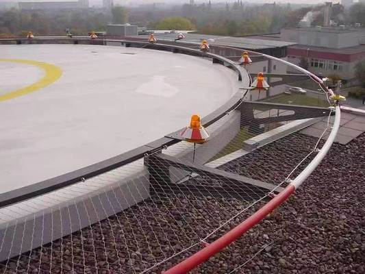 सीढ़ी रेलिंग सुरक्षा नेट AISI 304/316 स्टेनलेस स्टील वायर रोप जिंक के साथ