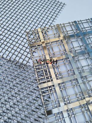 स्टेनलेस स्टील धातु वास्तुशिल्प कॉपर गोल्ड कांस्य आंतरिक डिजाइन पर्दा सजावटी बुना हुआ धातु जाल पर्दे