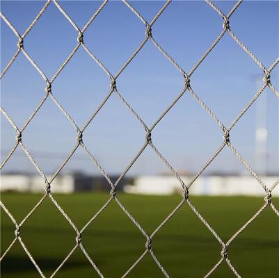 SS304  /  SS316 Stainless Steel Wire Rope Mesh Flexible Woven For Aviary Balcony Protection And Zoo Fence