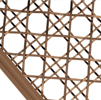 इनडोर सजावट के लिए अनुकूलन स्टेनलेस स्टील फ्लैट तार बुना जाल पैनल