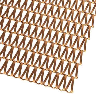 बिल्डिंग के लिए फ्लैट वायर स्टेनलेस स्टील आर्किटेक्चरल सर्पिल बुनाई कन्वेयर बेल्ट मेष