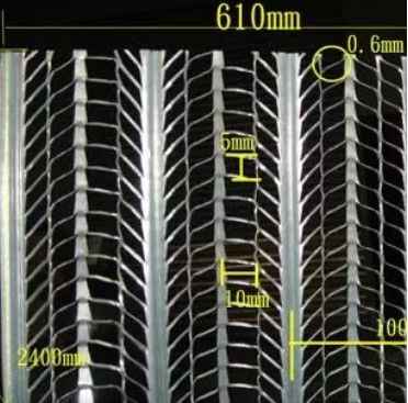 आंतरिक दीवारों के लिए संक्षारण-प्रतिरोधी और अग्नि-प्रतिरोधी गुणों के साथ गैल्वेनाइज्ड स्टील विस्तारित धातु जाली