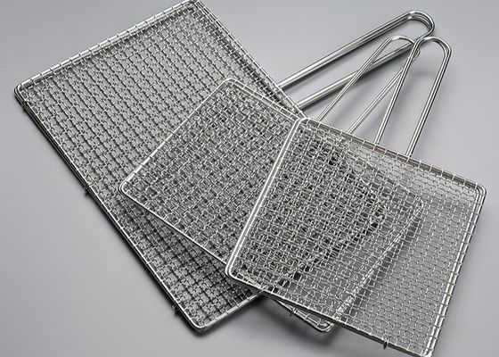 स्टेनलेस स्टील 304 BBQ ग्रिल तार जाल 450x600 मिमी खाद्य ग्रेड