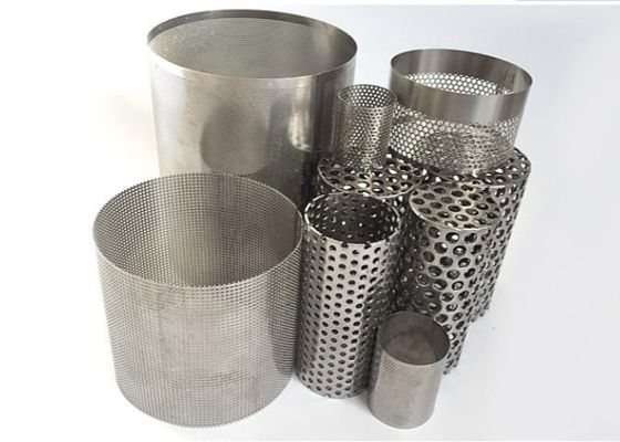 स्टेनलेस स्टील 316 छिद्रित धातु जाल फिल्टर ट्यूब 20mm-2000mm