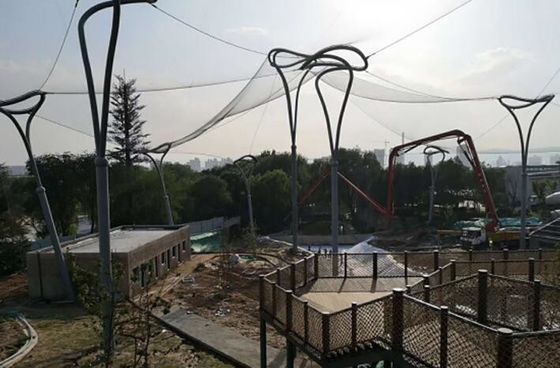 संलग्नक लौहदार स्टेनलेस स्टील रस्सी तार जाल 2 मिमी 2.5 मिमी