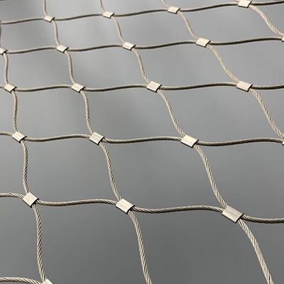 संलग्नक सुरक्षा बाधा के लिए जंग-रोधी स्टेनलेस स्टील वायर केबल रस्सी जाल