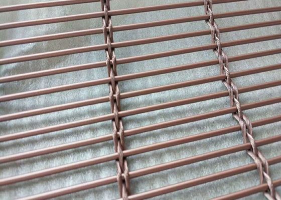 फाड़ना ग्लास स्टेनलेस स्टील सजावटी मेष PVDF टाइटेनियम पेंटिंग