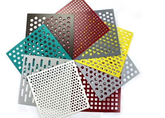स्थापत्य सजावटी PVDF छिद्रित धातु Facades 1500 * 2500mm