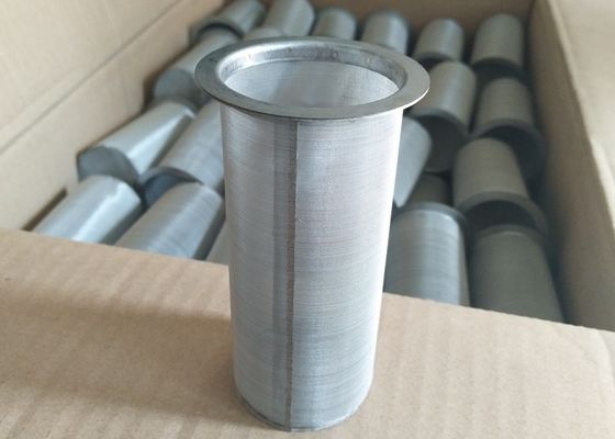 सिलेंडर सादा टवील एसएस फ़िल्टर मेष 5 माइक्रोन स्टेनलेस स्टील मेष फ़िल्टर